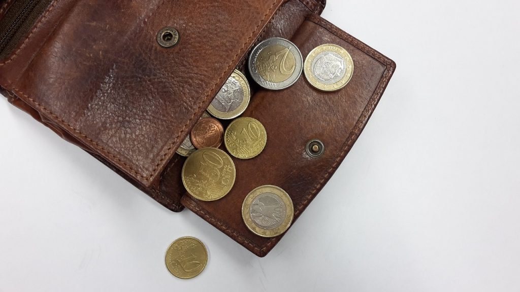 wallet coins money euro 1359848