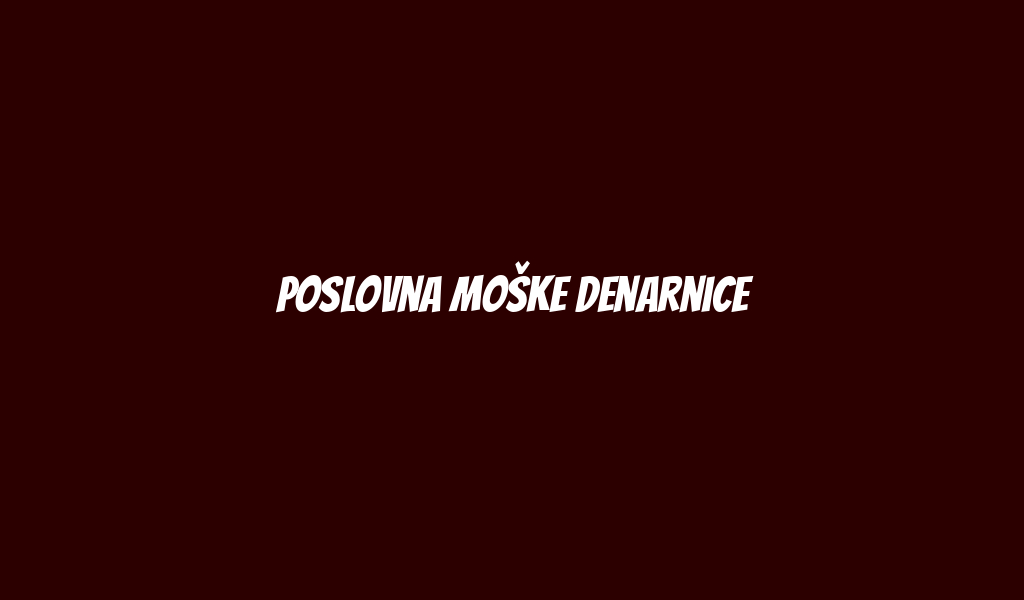 Poslovna moške denarnice