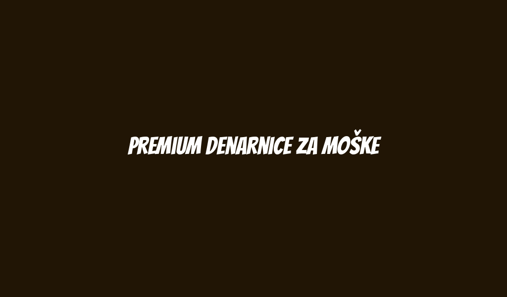 Premium denarnice za moške