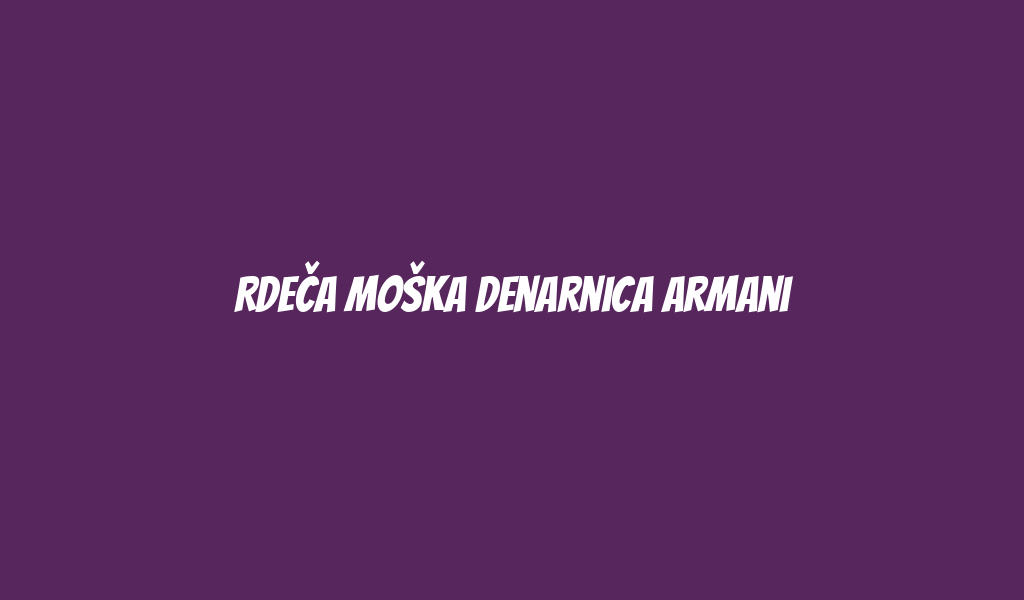 Rdeča moška denarnica Armani