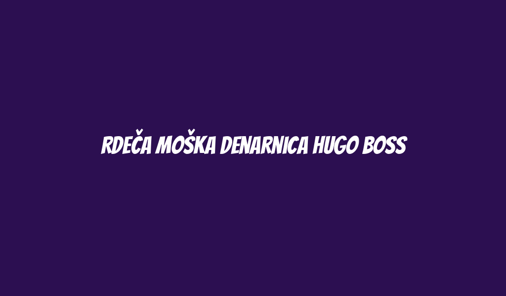 Rdeča moška denarnica Hugo Boss