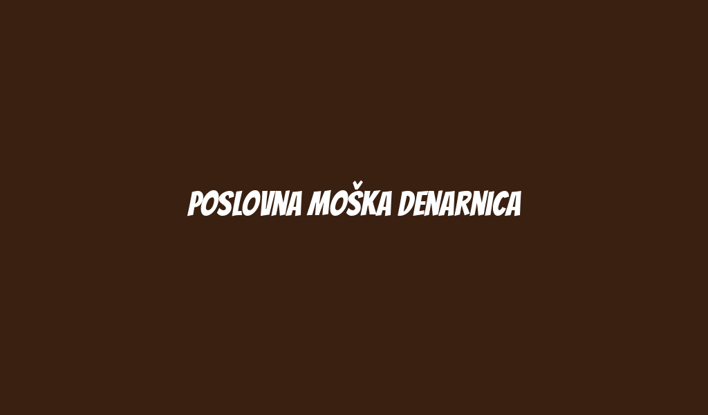 Poslovna moška denarnica