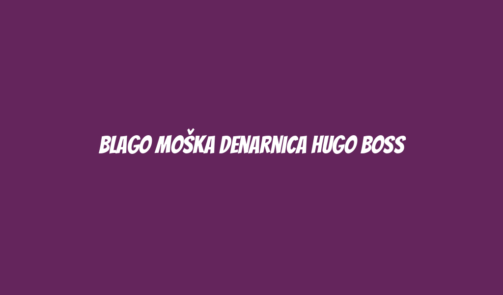 Blago moška denarnica Hugo Boss