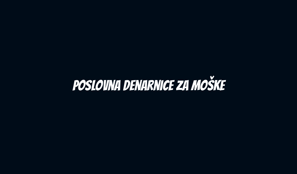 Poslovna denarnice za moške