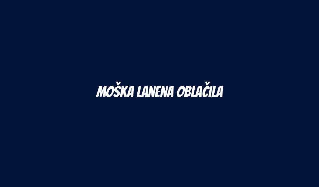 Moška Lanena Oblačila