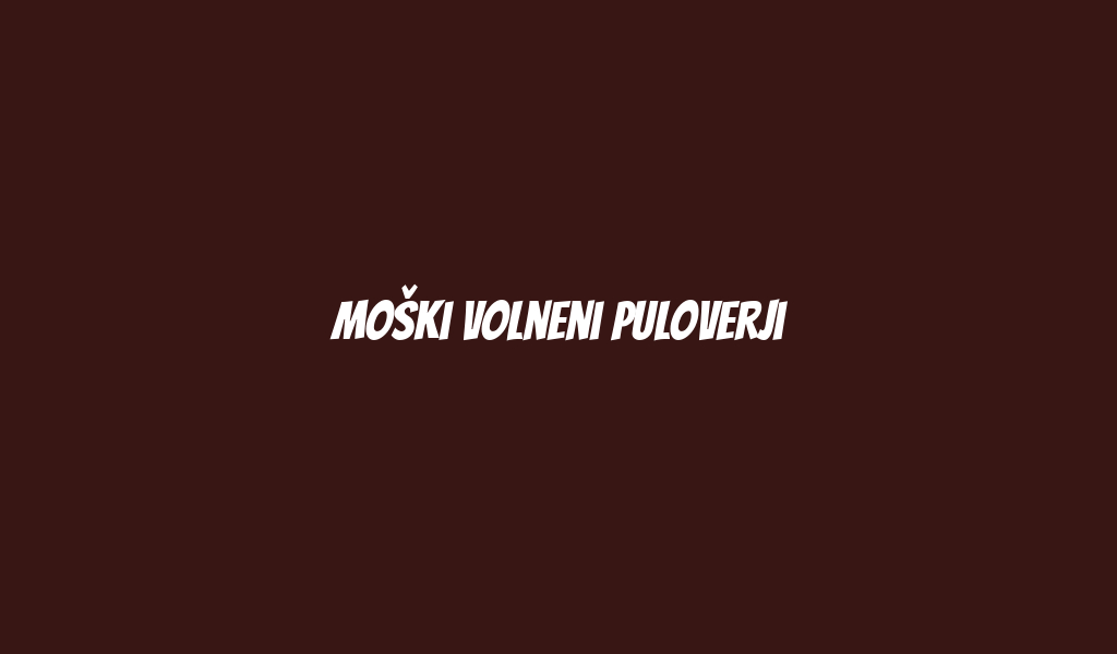 Moški Volneni Puloverji