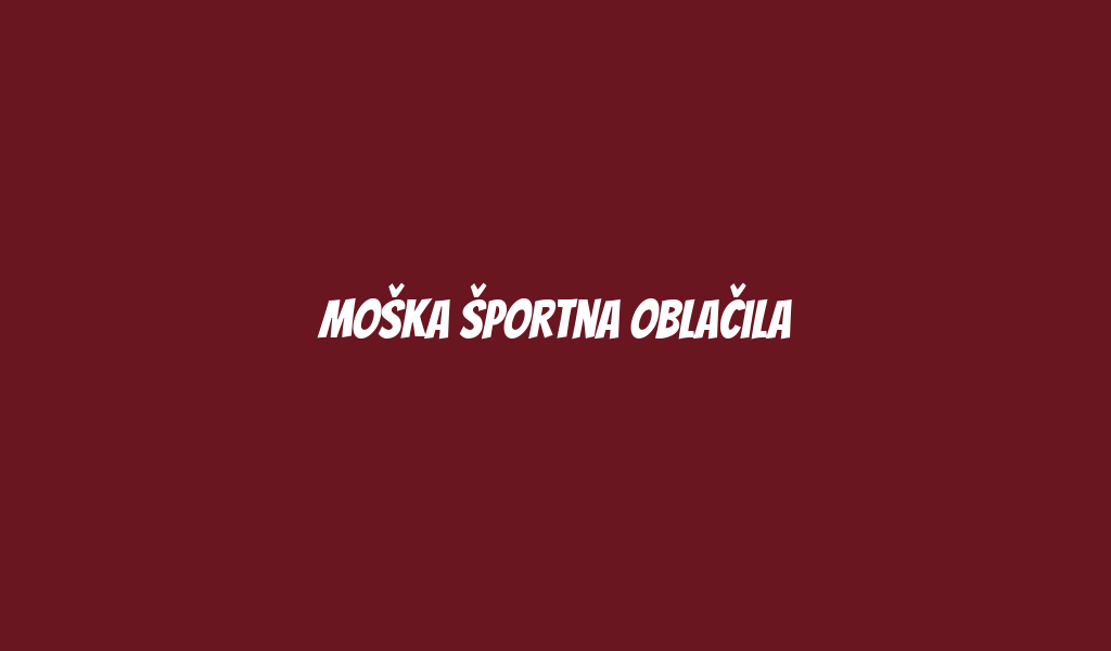 Moška Športna Oblačila