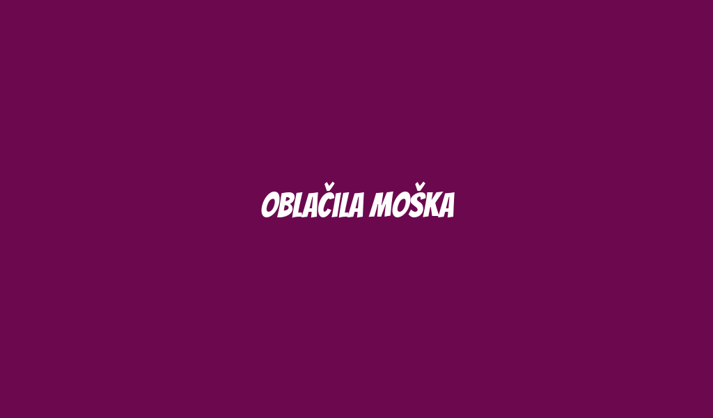 Oblačila moška