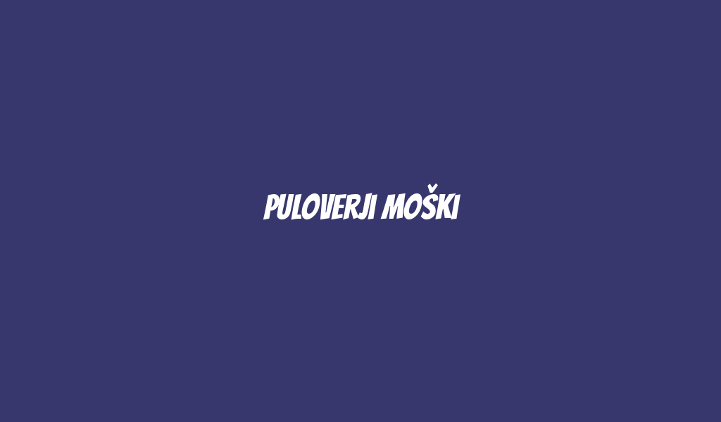 Puloverji moški