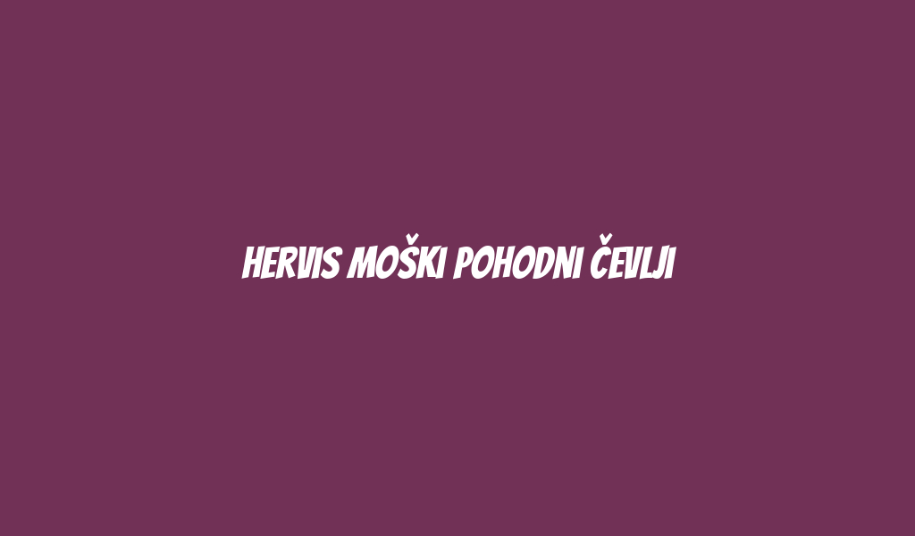 Hervis moški Pohodni Čevlji