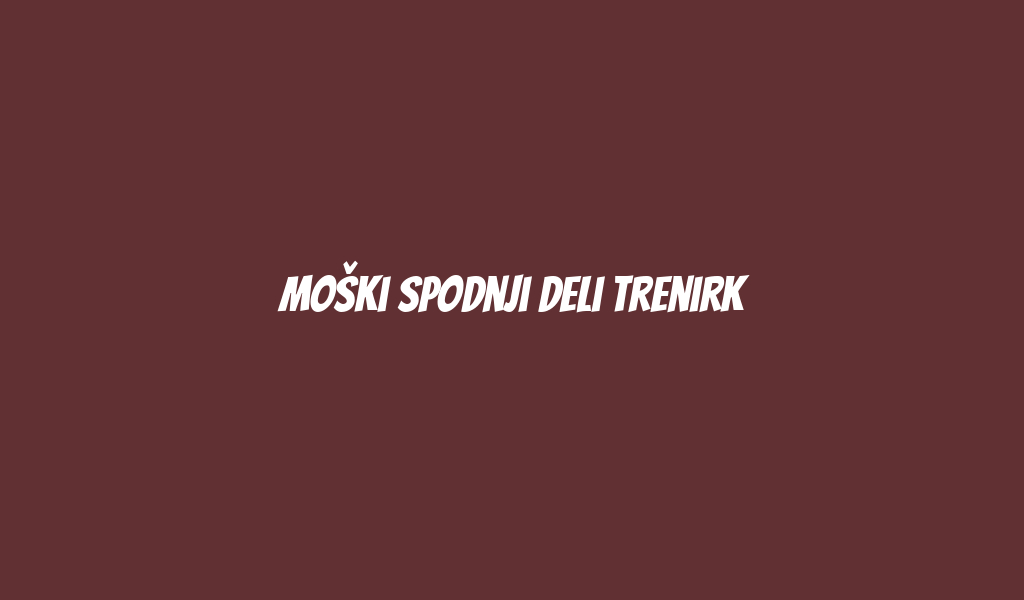Moški Spodnji Deli Trenirk
